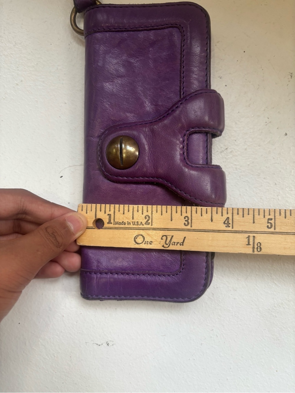 Gerard Darel wallet/wristlet in purple leather - Picture 7 of 7